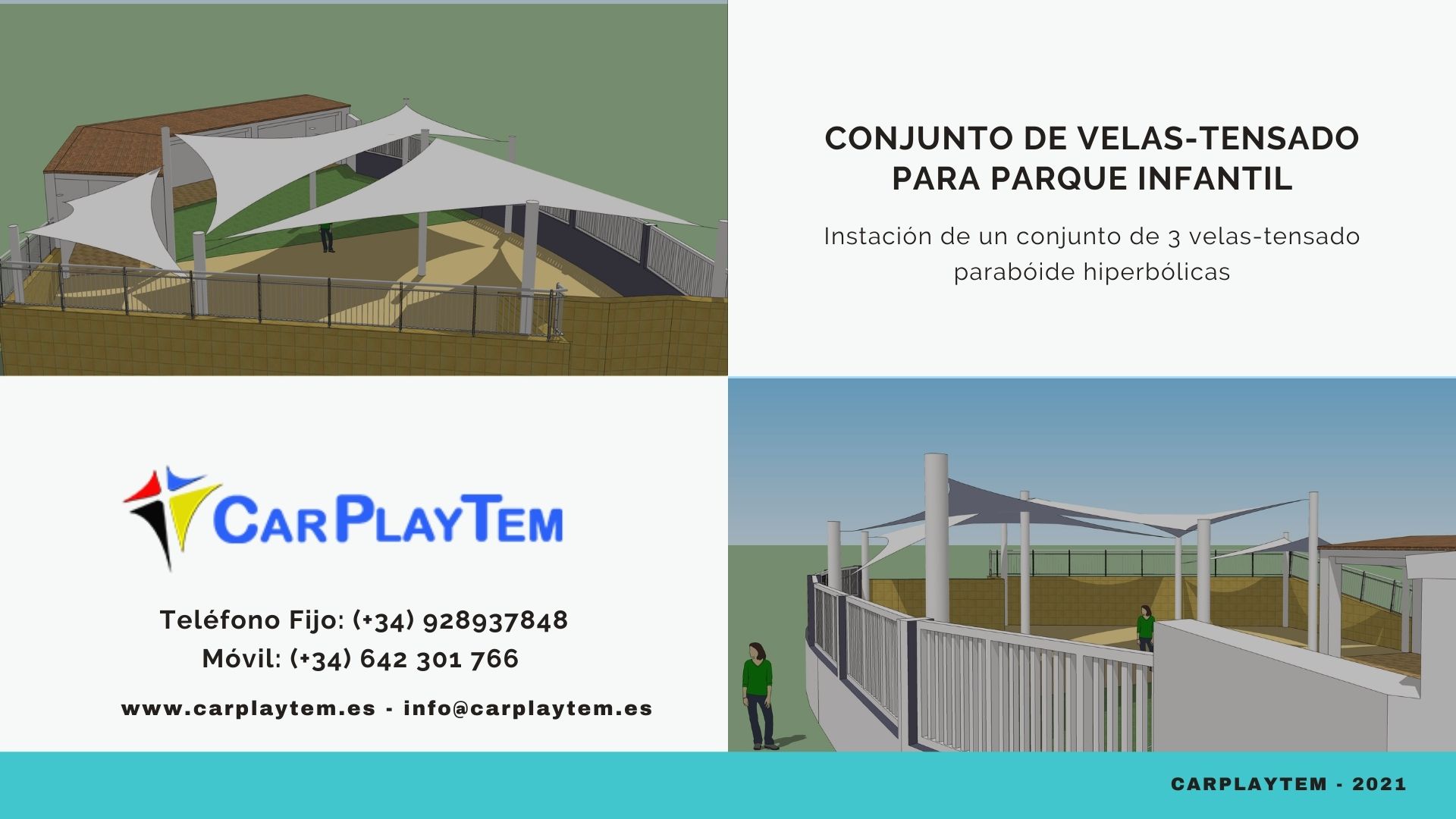 Conjunto de Velas-Tensado para parque Infantil - CarPlayTem