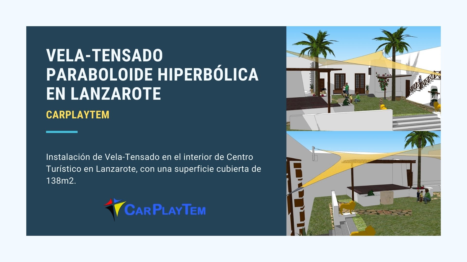Vela-Tensado Paraboloide Hiperbólica en Lanzarote